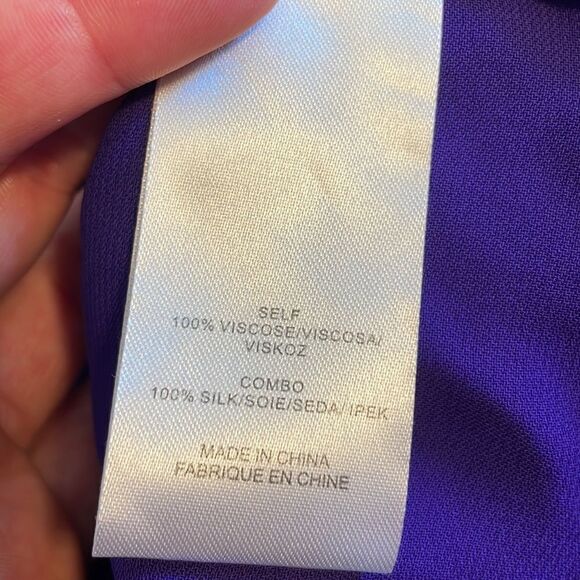 Tibi Viscose Drawstring Hoodie Pullover Purple M - Picture 7 of 9